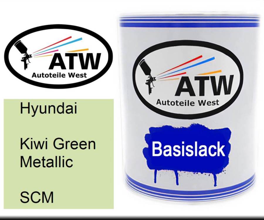 Hyundai, Kiwi Green Metallic, SCM: 1L Lackdose, von ATW Autoteile West.